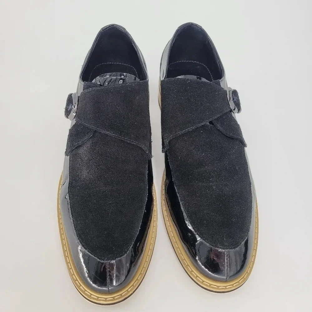 ZANZARA Courbet Cap Toe Casual Slip-on Loafers Oxford black Shoes for Men size 8